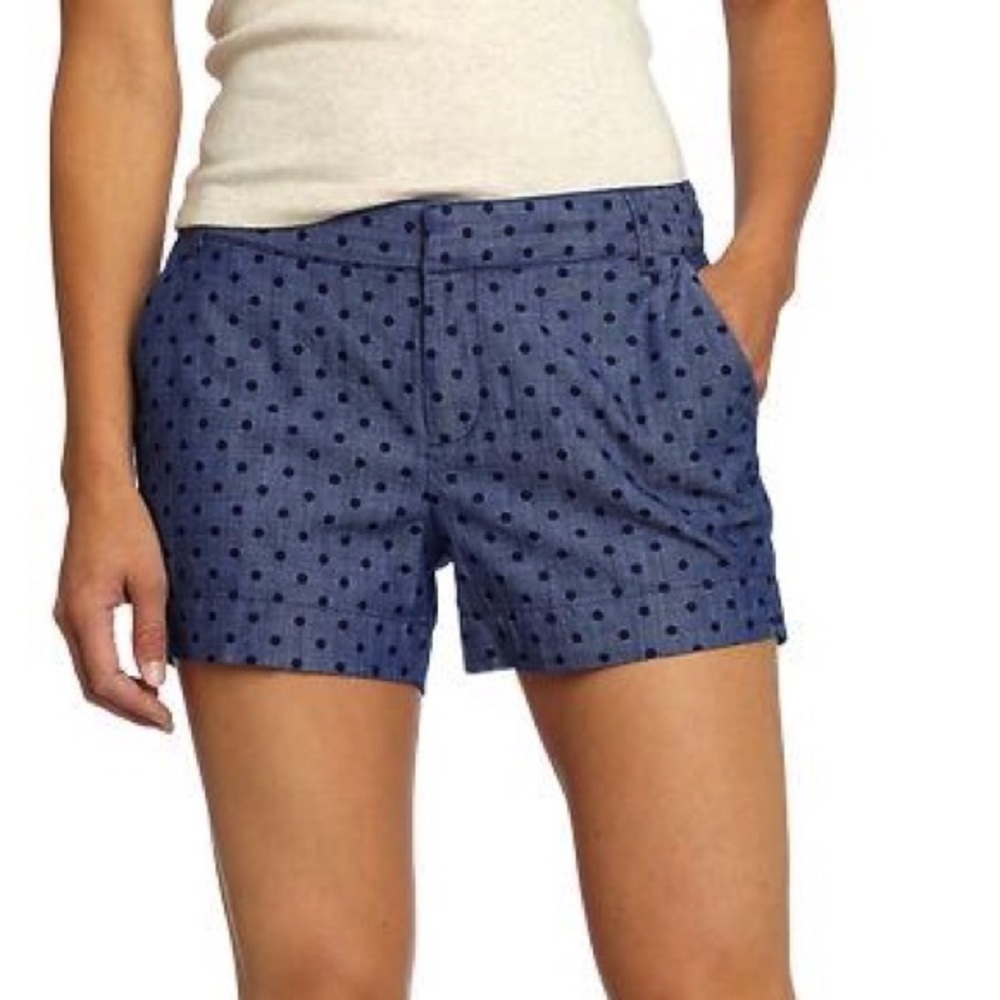 Adorable Chambray Polka Dot Shorts